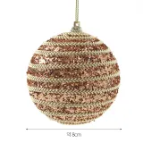 로즈골드 글리터 장식볼 3p(8cm) (블링체인)
