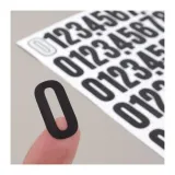 2.5cm 숫자 스티커 블랙 라벨 투명 번호 DIY 표시 화이트 데코 부착