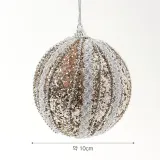 샴페인골드 글리터 장식볼 2p(10cm) (뷰티레이스)