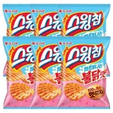 오리온 스윙칩 까르보나라불닭맛 55g x 6개