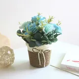 프리티플 카네이션 조화 화분(블루그린) 인조꽃 화분장식