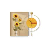 인테리어 해바라기 그림액자+벽시계I(40CM*60CM)