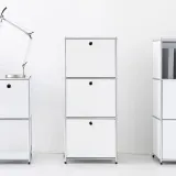 수납장 3문 철제 모듈가구 미드센추리 모던 거실장 장식장