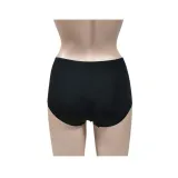 플라워 패턴 언더웨어 햄라인 여성 맥시팬티 블랙