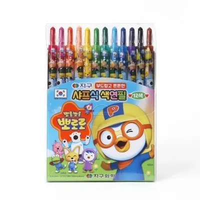 12색 뽀로로 샤프식 색연필 뽀로로 색연필세트 No123
