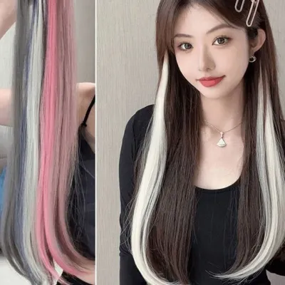 컬러 헤어피스 10color 브릿지 컬러가발 펄컬러