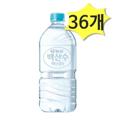 농심 백산수 무라벨 1L x 36개 생수 물1리터