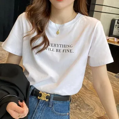 레터링 반팔 무지 심플 여성 티셔츠 여자반팔티 여름반팔티