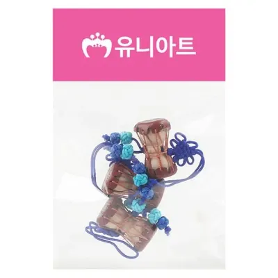 유니아트 매듭 3500 전통 장구 파랑 3개입