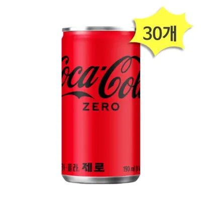 코카콜라 제로 190ml X 30개 소캔 캔음료 미니 탄산