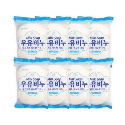 감동 우유비누(100g 2개입)-8개 세수비누 미용비누 화장비누 목욕비누