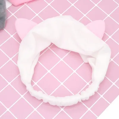 큐트 고양이 세안 밴드 헤어밴드 세안망 세수 머리띠