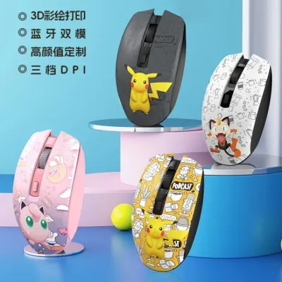 캐릭터무선마우스 제조업체 무선 블루투스 음소거 마우스 T3 그린 3D 만화 사무실 노트북