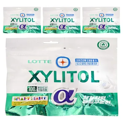 롯데 자일리톨 알파 오리지날 리필 102g x 4개