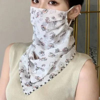 여성 여름 스카프마스크 얼굴햇빛가리개 여성 쿨스카프
