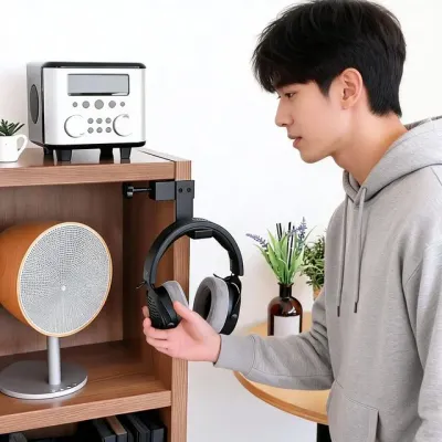게이밍 헤드셋 거치대 블루투스 헤드폰 걸이 폴딩 방식 책상 거치용 블루