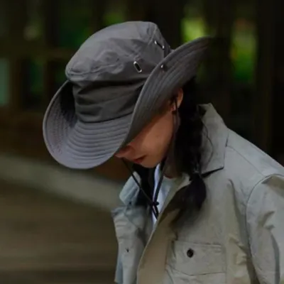 정글 빅사이즈 사파리 베이직 메쉬 등산 모자 그레이