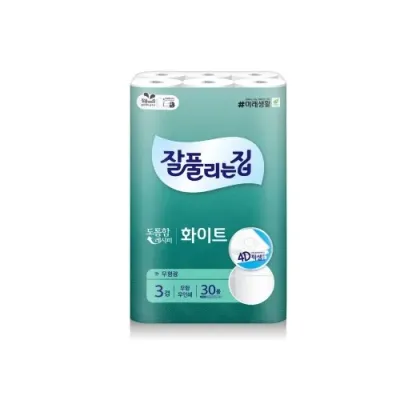 미래생활 잘풀리는집 화이트 3겹 28m 30롤 휴지 화장지 티슈
