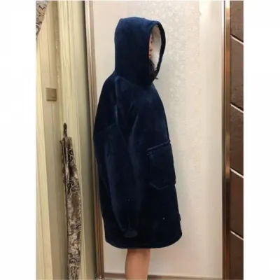 후드담요 네이비 극세사담요 양털 겨울 침대 소파 차량용 블랭킷