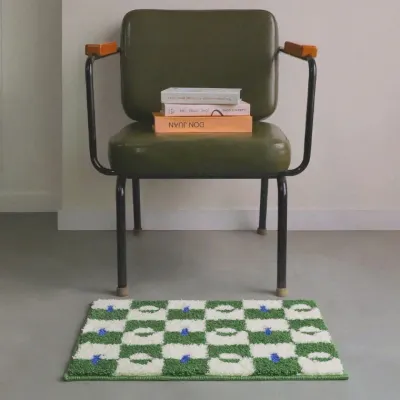 빨아쓰는 푹신한 발매트 침실 현관 러그 월륜 40x60