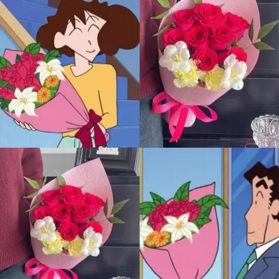광지 미야에게 비누꽃다발 완제품 모조꽃 수제 Diy 재료 키트 꼬불이봉 생