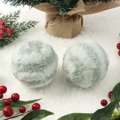 퓨어그린 패브릭 장식볼 2P(10cm) (큐티폼폼이)