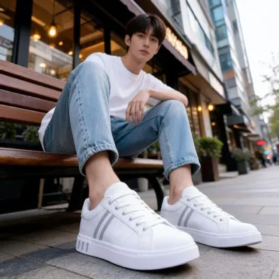 남성 운동화 러닝 조깅화 런닝화 운동용 데일리 헬스 보행 러닝화 화이트