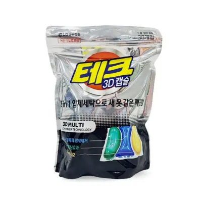 실내건조 LG테크3D캡슐세제(30개입) 액체 고농축세탁 세제 드럼용