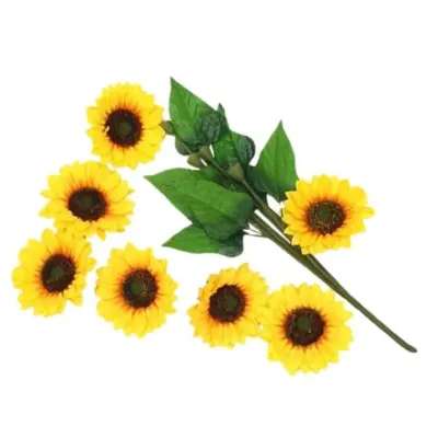 해바라기 조화 인테리어 소품 인조 꽃장식 데코 예쁜화분 실내장식 플라스틱꽃
