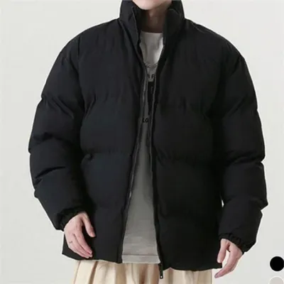 남성 루즈핏 패딩 남성 하이넥 패딩 오버핏 데일리 아우터 점퍼 방한 캐주얼 겨울