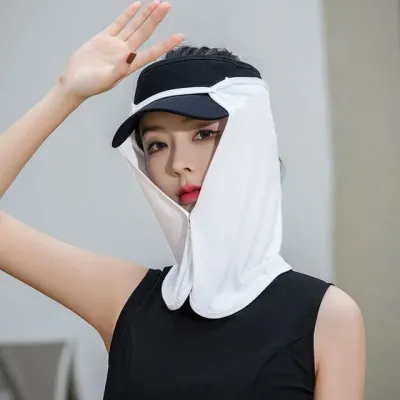썬바이저 햇볕가리개 모자 그늘막 모자부착햇빛가리개 화이트 등교룩 가벼운