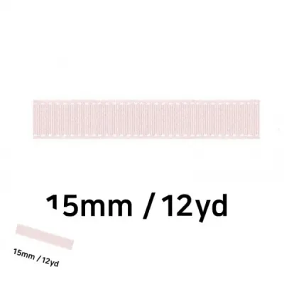 리본공예 선물포장끈 공예리본 화분리본 선물포장리본 핑크 리본 골직 스티치 롤 15mm