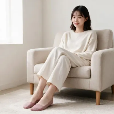여성 페이크삭스 5켤레 미끄럼방지 덧신 슬립온 단화 구두 착용용 봄 여름