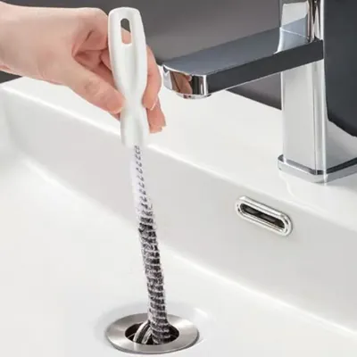 세면대배수구청소솔45cm1532 배수구 막힘 뚫어솔 세면대배수구 머리카락 제거