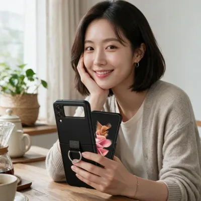 제트플립 하드 케이스 고리형 갤럭시Z플립 거치 휴대폰 스마트폰 커버