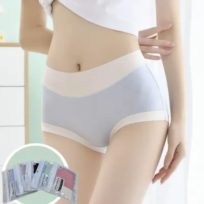 모달팬티 여성팬티 심리스 네모 순면 모달 팬티 지퍼백 개별포장