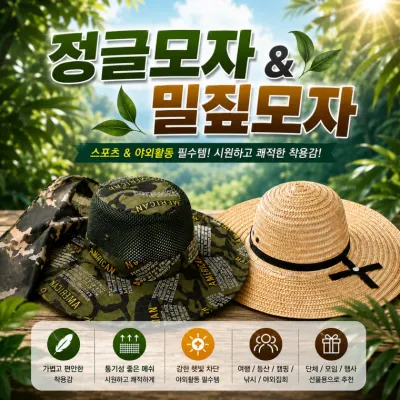 [여름모자 모음]여름 밀짚 그늘막 정글 모자 정글햇 낚시 자외선 차단 햇빛가리개 사파리햇 모음