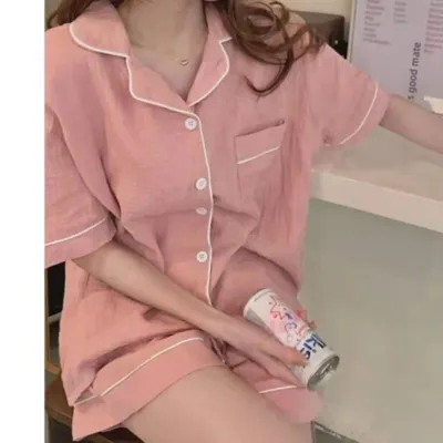 잠옷 베이직 여성 반팔 상하세트 여름홈웨어 홈웨어 여름 세트