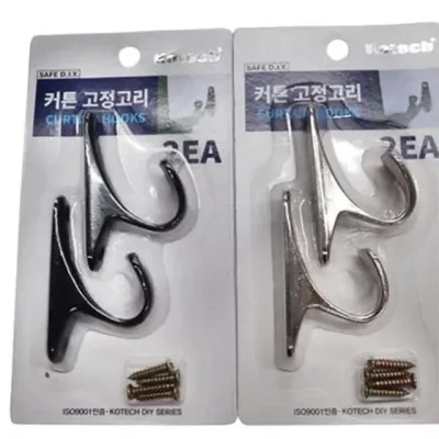 커튼 걸이 알루미늄 커튼 고리 무타공 메탈 사무실 거실 인테리어 스크류 작은방 다용도 후사 설치 간편