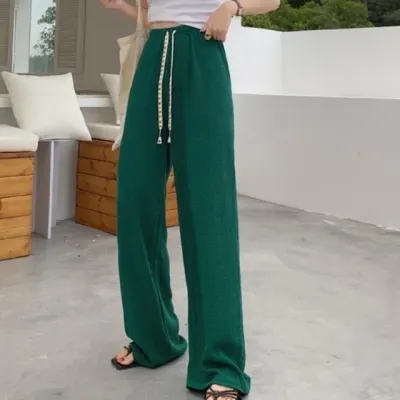 와이드핏 팬츠 스트랩 허리밴딩 바지 데일리 하의 편한 통바지