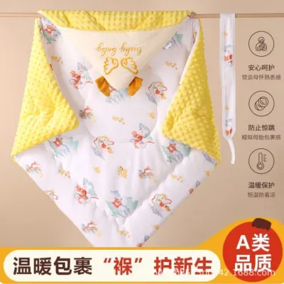 신생아 담요 신생아 순면 도트 아기 포대기 가을겨울 두꺼운 단품 산실용 사계절 두꺼운 A급