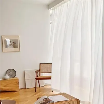 쉬폰 커튼 거실 커튼 먼지없는 사생활 차르르 사계절 안방 도톰 부드러운 인테리어 정전기 레이온 린넨
