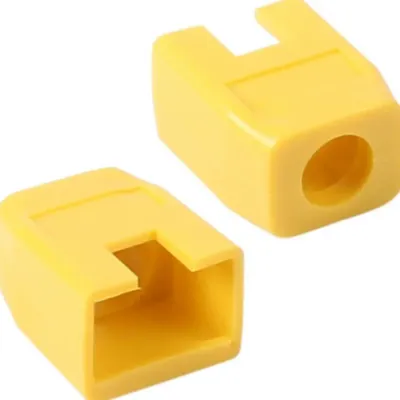 RJ-45 각부트 6mm 옐로우 인터넷랜선보호 랜선캡 전기선보호캡 랜선보호캡 연결선보호캡