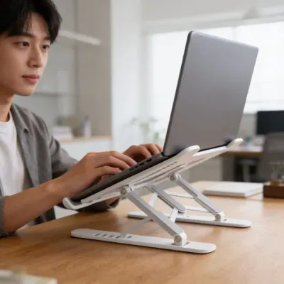 거치대 접이식 방지 독서실 카페 사무실 책상 높이조절 받침대