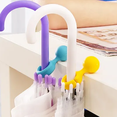 휴대용 우산 꽃이 여행용 꽂이 걸이 카페 사무실 고리 미니 작은 학원 학교 식당 테이블 책상 고정 홀더