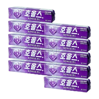 HALLS 호올스 캔디 27.9g x 10개세트 (블루베리향)