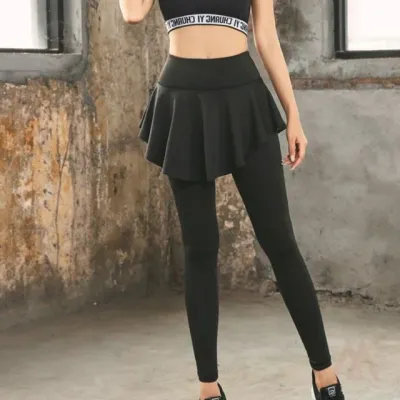 여자 헬스 치마레깅스 요가복 캐주얼패션 탄력있는 스포츠레깅스