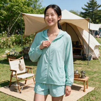 여성 래쉬가드 전신 햇빛 캠핑 바람막이 비치웨어 쿨링웨어 여름 야외 활동