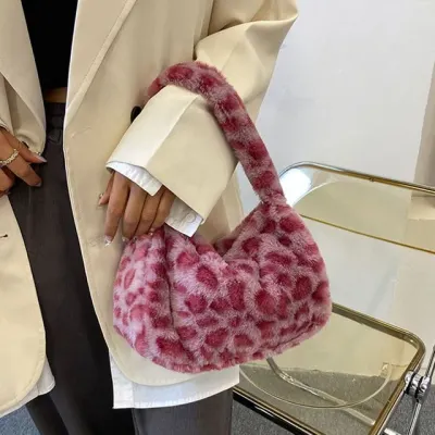 여성손가방 레오파드퍼토트 미니백핑크