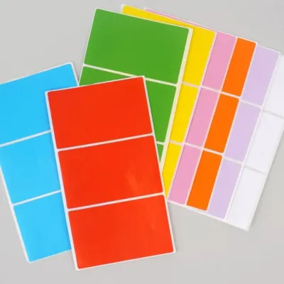 직사각스티커 컬러 사각 장식 구분 표시 식별 분류 1장 3P 포인트 10x6cm 라벨